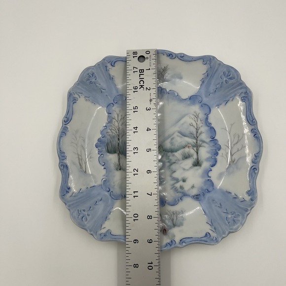 Vintage‎ Hand Painted Winter Scene Decorative Plate Signed 1976 - Picture 14 of 14